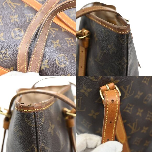 LOUIS VUITTON BUCKET GM Shoulder Tote Bag Monogram Leather Brown M42236 30YH451 - Picture 9 of 15